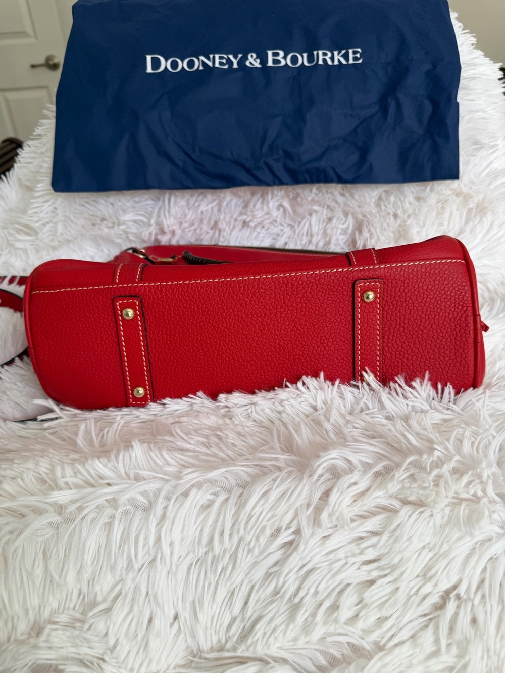 Dooney & Bourke Pebble Grain Satchel in Red - Picture 3 of 11